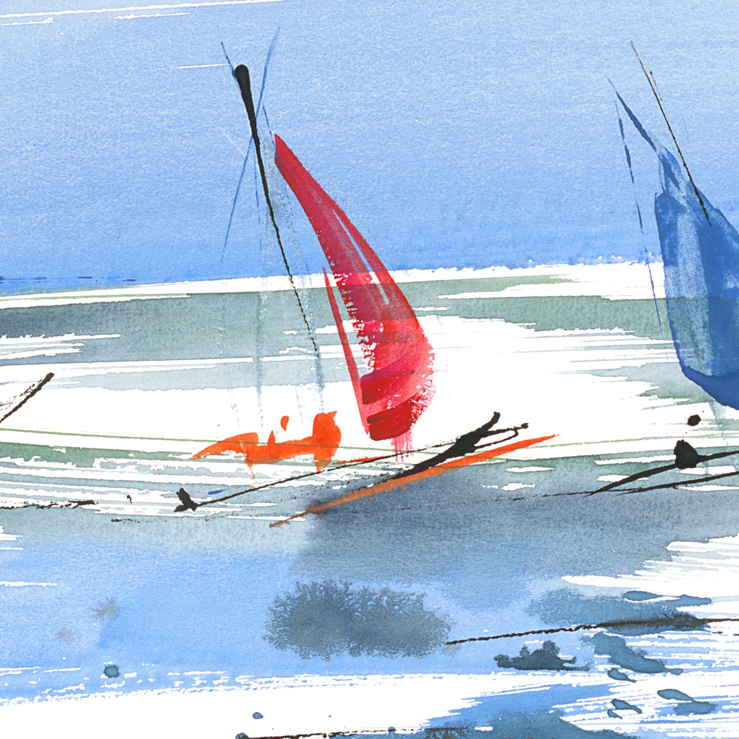 Segelboote - Kunstdruck (60x40cm)