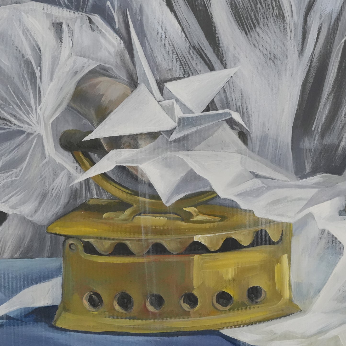 Die Büglerin - Unikat (140x140cm)