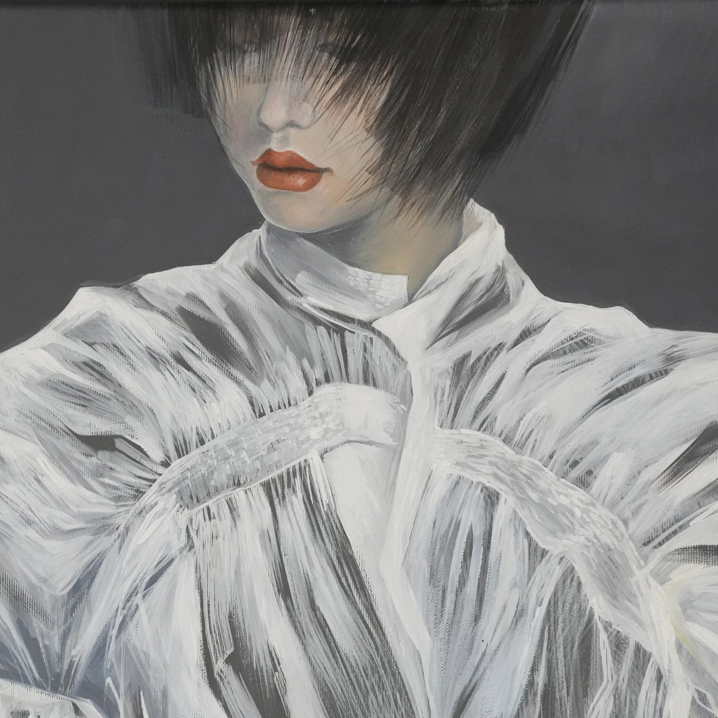 Die Büglerin - Unikat (140x140cm)