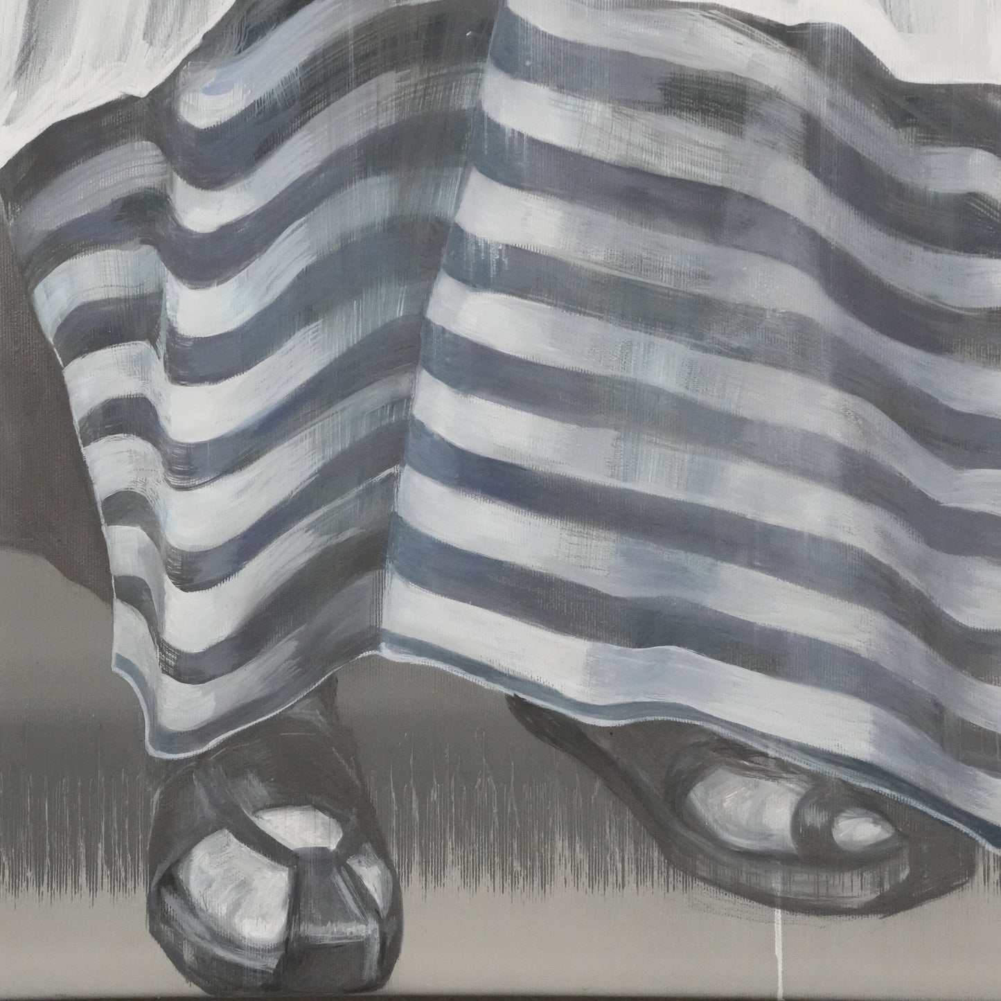 Die Büglerin - Unikat (140x140cm)