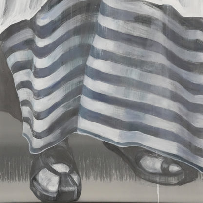 Die Büglerin - Unikat (140x140cm)