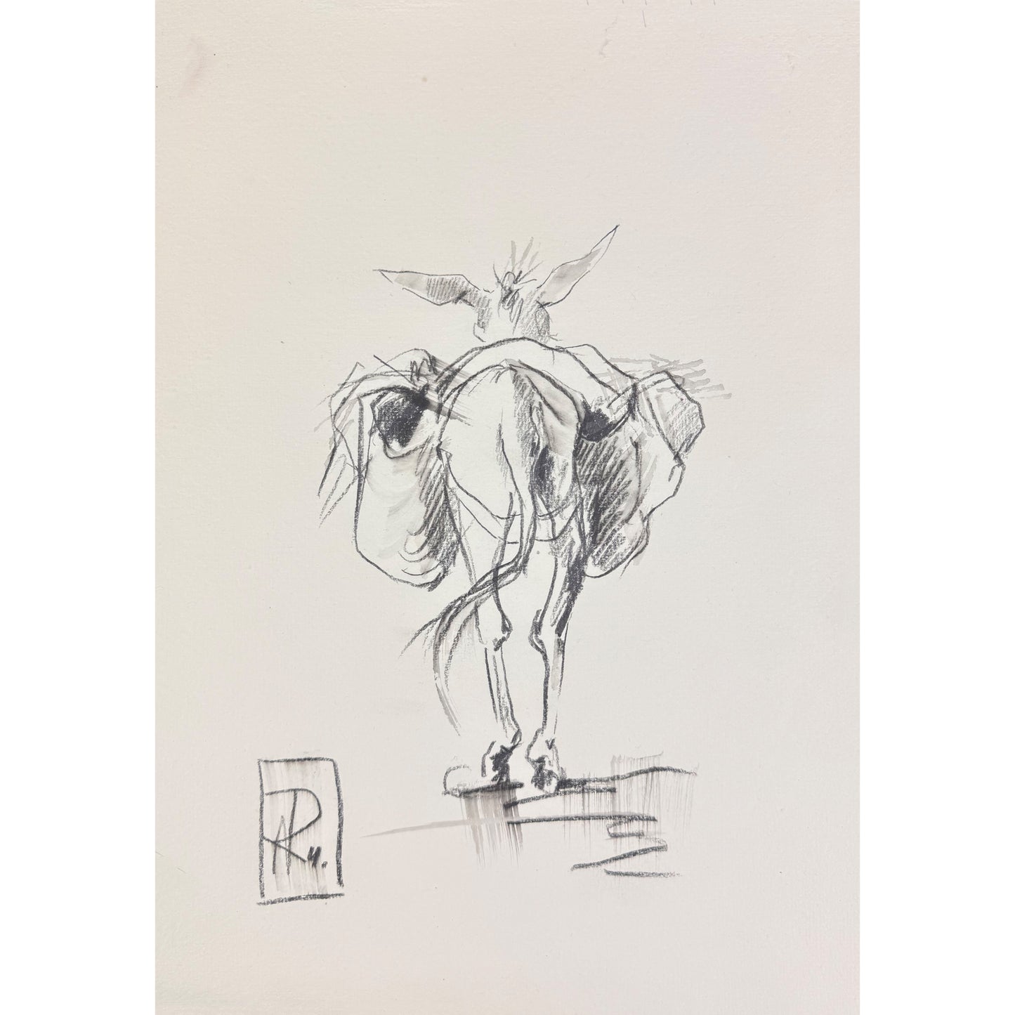 Esel 1 - Unikat (21x30cm)