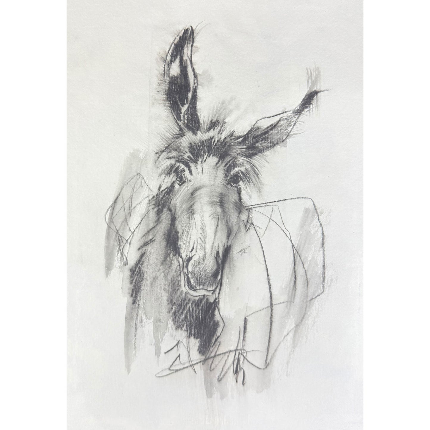 Esel 2 - Unikat (21x30cm)