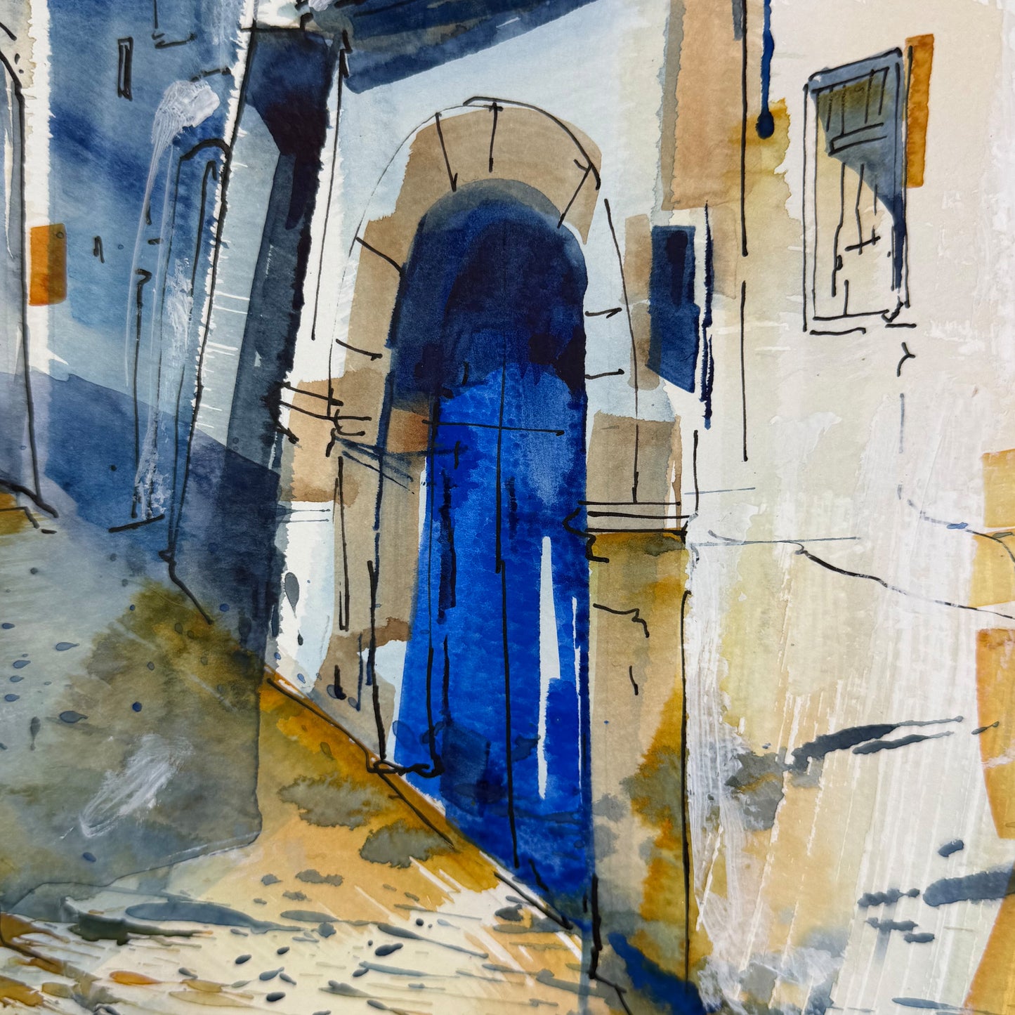 Hinterhof - Unikat (36x48cm)