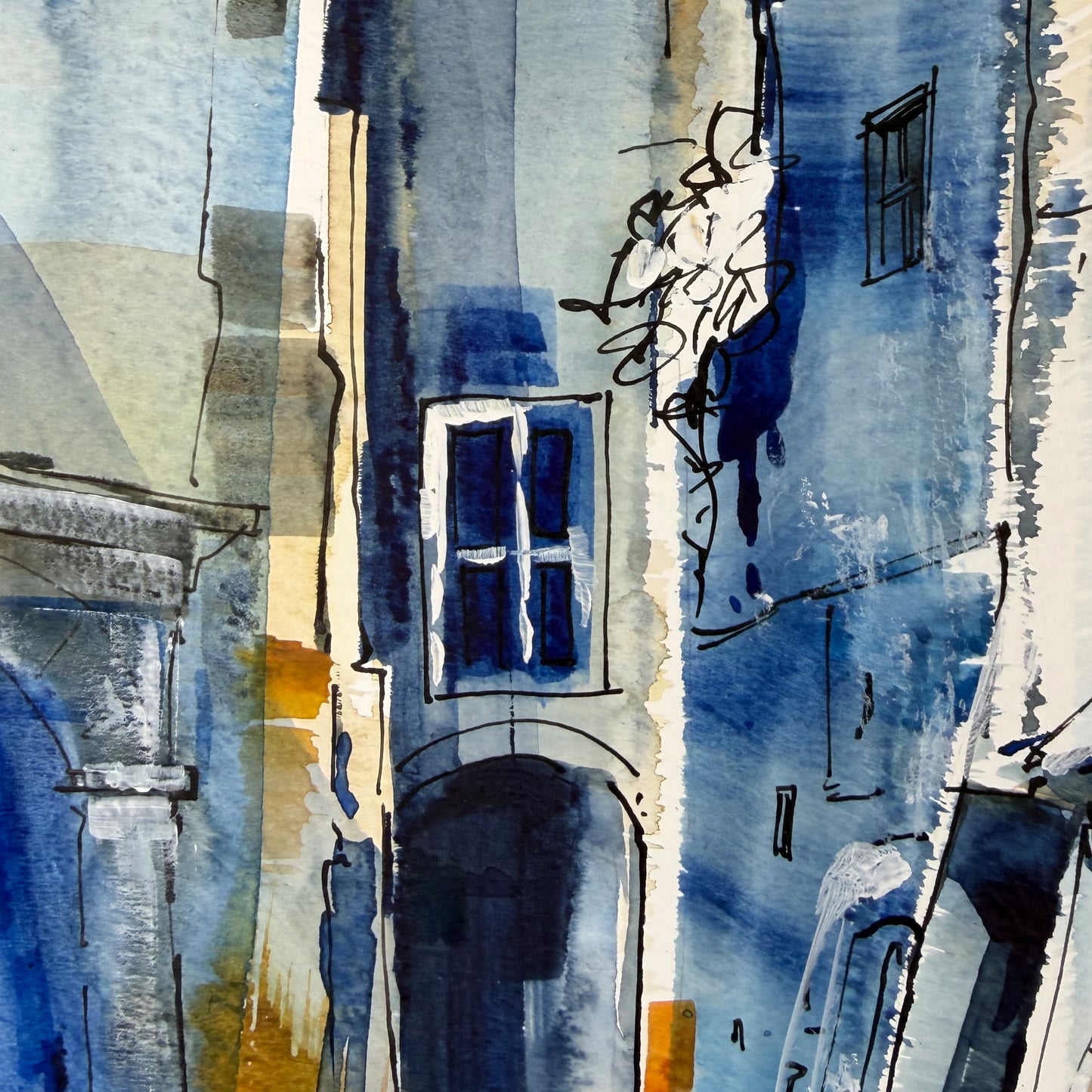 Hinterhof - Unikat (36x48cm)