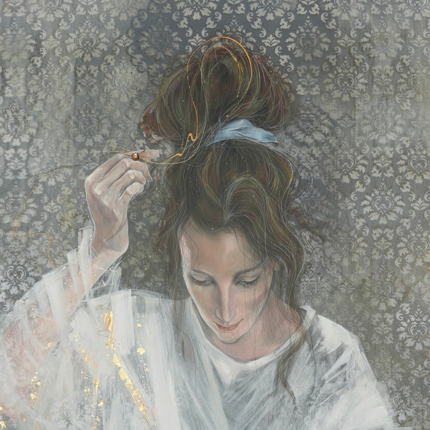 Goldnäherin - Unikat (100x120cm)