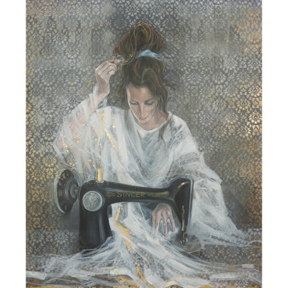 Goldnäherin - Unikat (100x120cm)