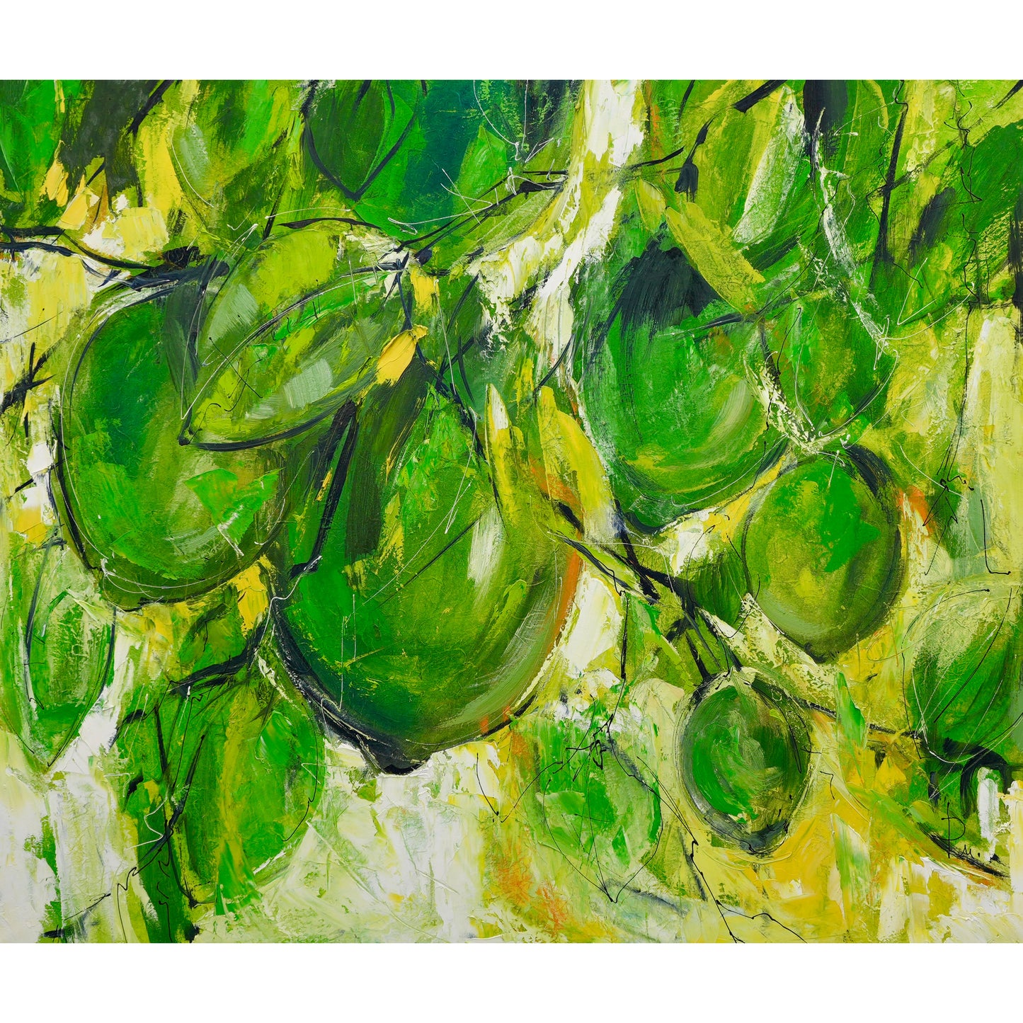 Grüne Früchte - Unikat - (120x100cm)