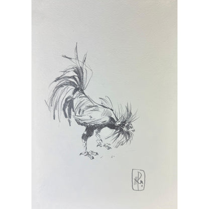 Hahn 6 - Unikat (21x30.5cm)