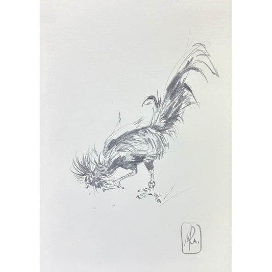 Hahn 4 - Unikat (21x30.5cm)