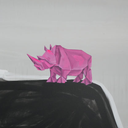 Junge mit Skibrille - Unikat (120x120cm)