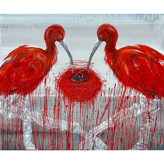 Rote Architekten - Unikat (120x100cm)