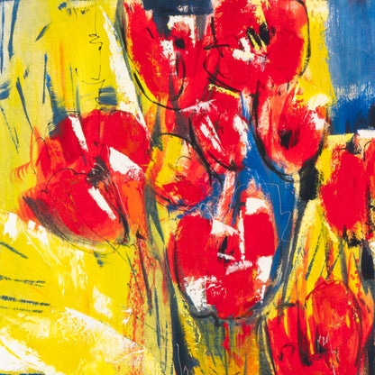 Rote Tulpen in Backpapier Bild 3