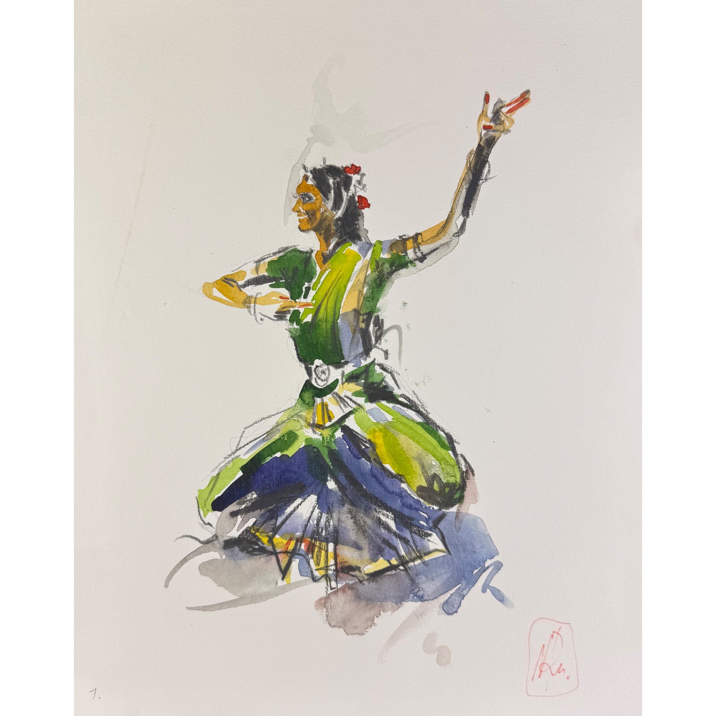 Tänzerin 1 - Unikat (24x30cm)