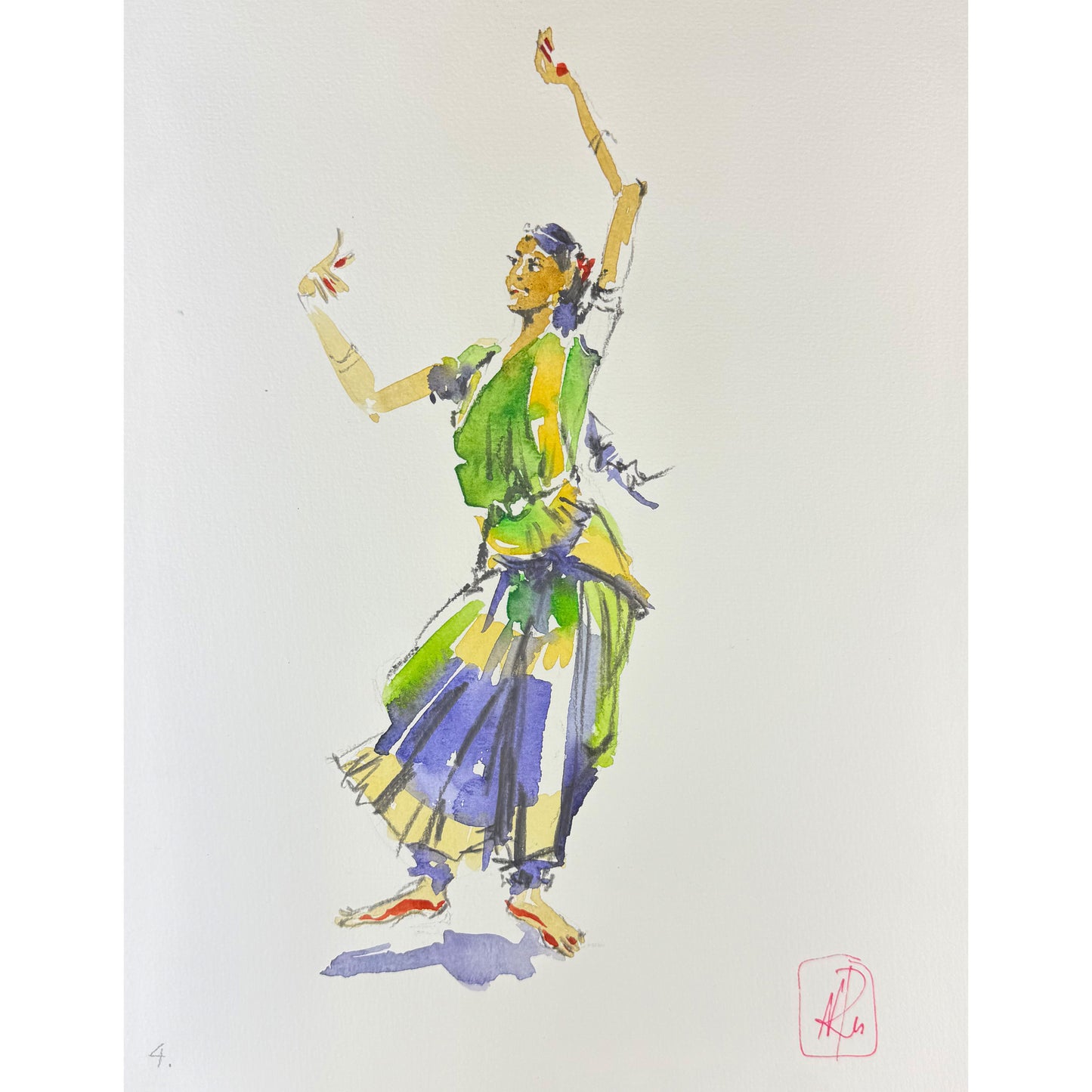Tänzerin 3 - Unikat (24x30cm)
