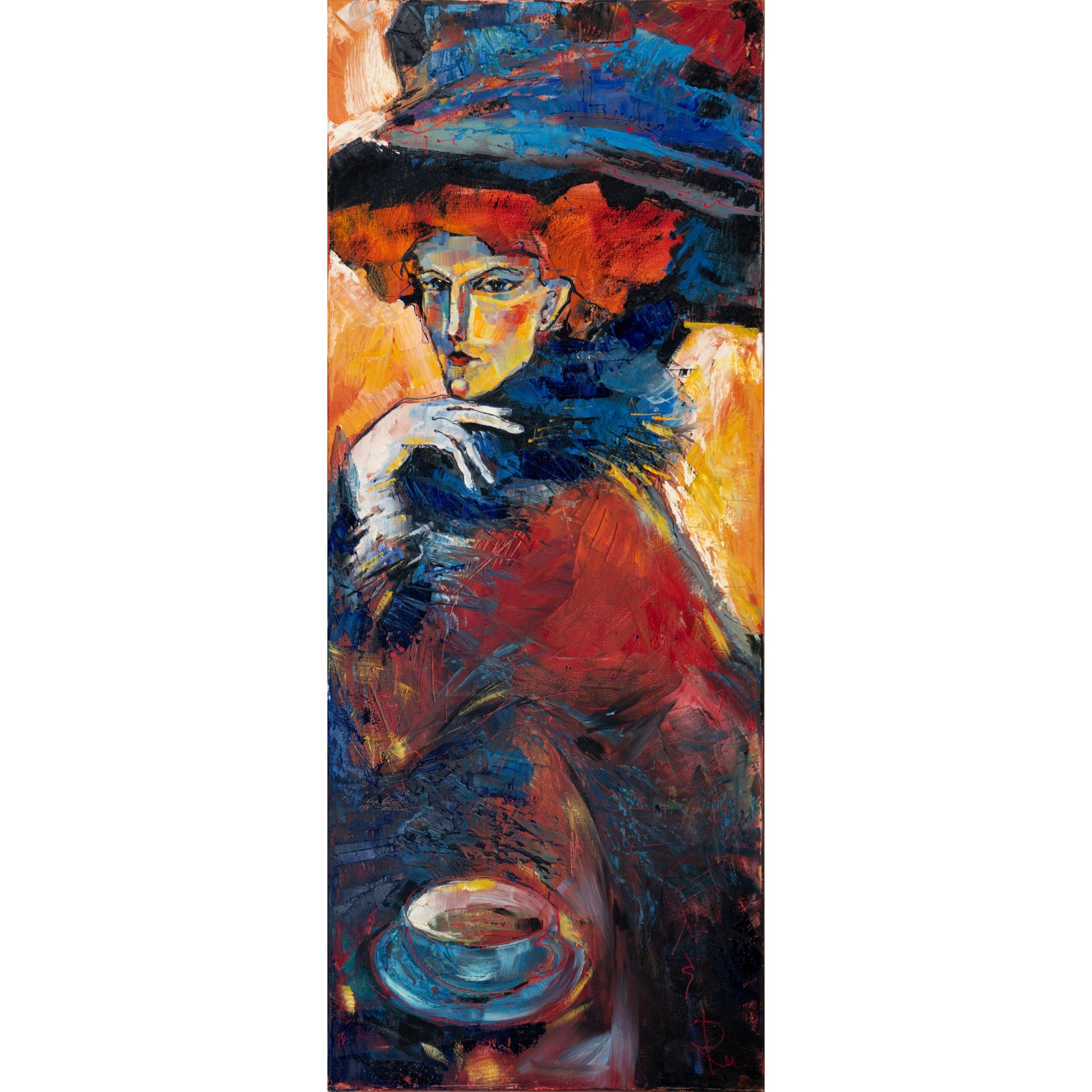 Dame mit Kaffeetasse Bild 1