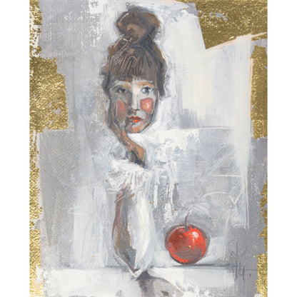 Mädchen mit Apfel Bild 1