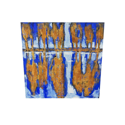 Spiegelung in Blau - Unikat (100x100cm)