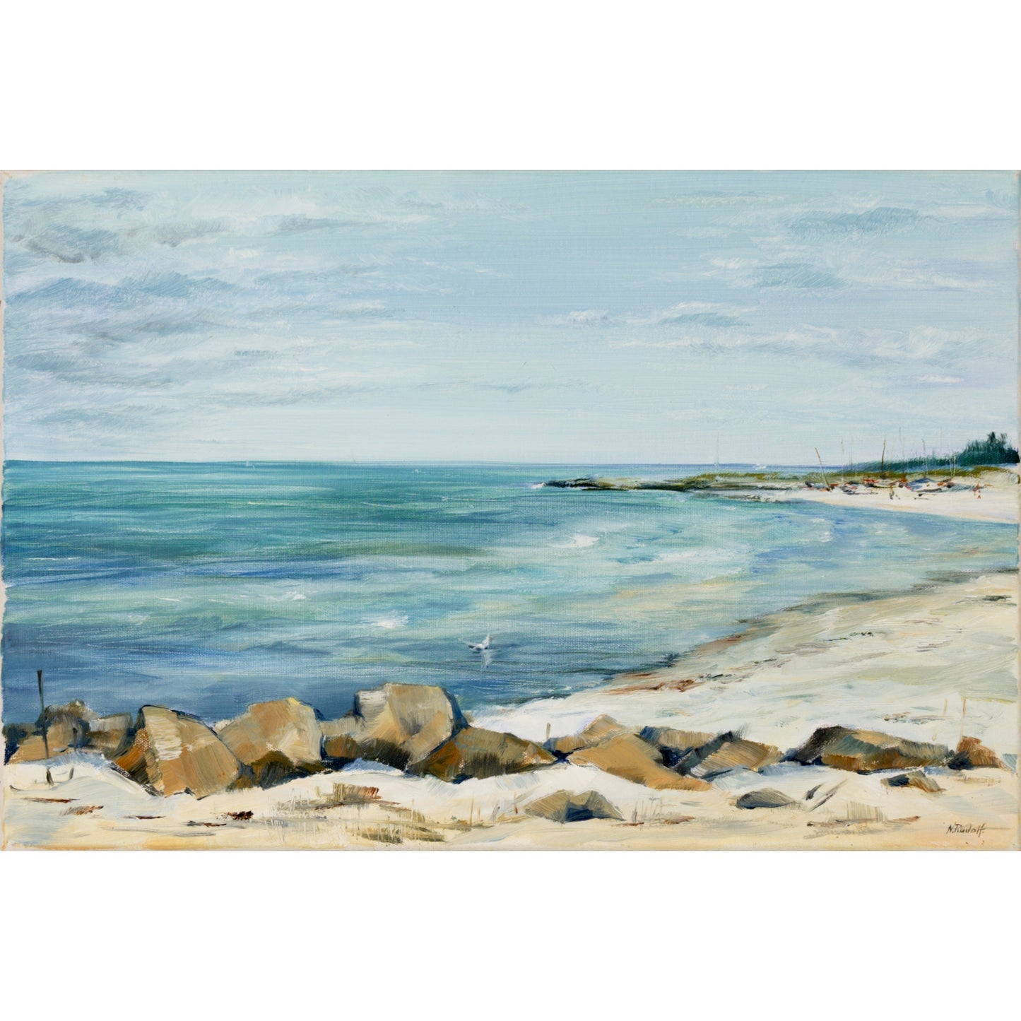 Strand mit Booten Bild 2